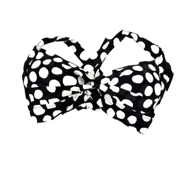 La Blanca NWT Sz 18W V Neck Plus Mod Polka Dot Bikini Top - Picture 6 of 6